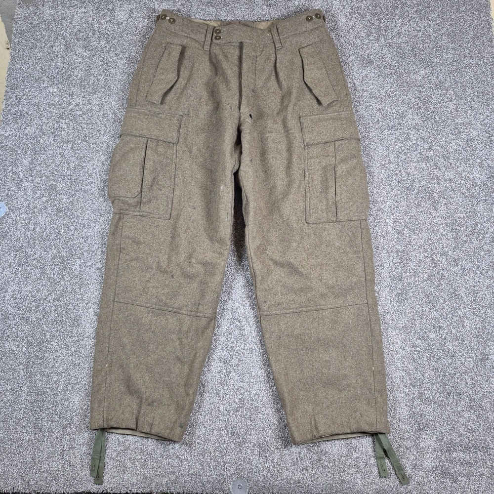 Vintage K. BEGEMANN Pants Mens 32x28 German Army Military Cargo Thick Wool